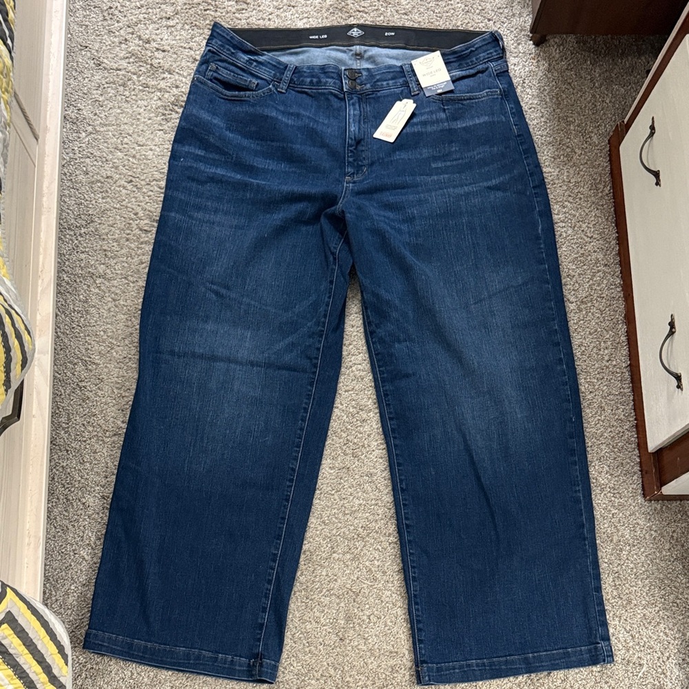 St. John’s Bay Dark Blue Flare Jeans NWT